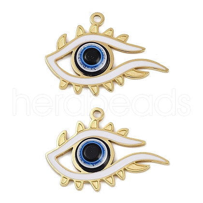 304 Stainless Steel Enamel Pendants STAS-L290-07G-1