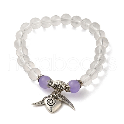 Glass Beaded Stretch Bracelets BJEW-D332-01A-1