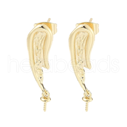 Brass Stud Earring Findings KK-M326-19G-1