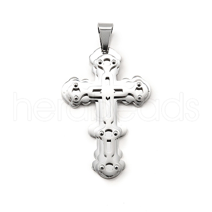 Cross 304 Stainless Steel Big Pendants STAS-R171-07P-1