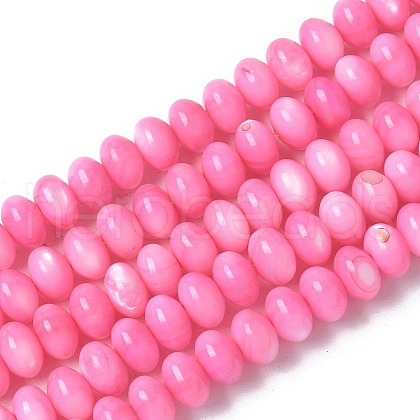 Natural Freshwater Shell Beads Strands SSHEL-C013-07F-1