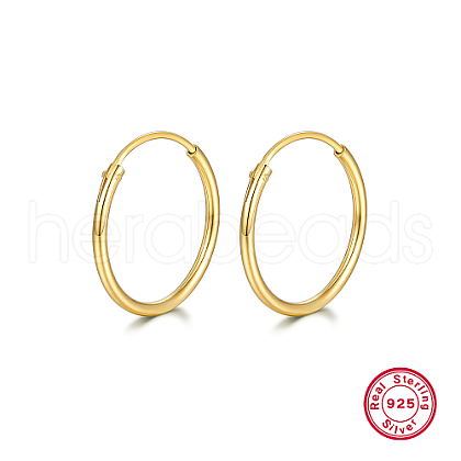 925 Sterling Silver Huggie Hoop Earrings HA9525-02-1