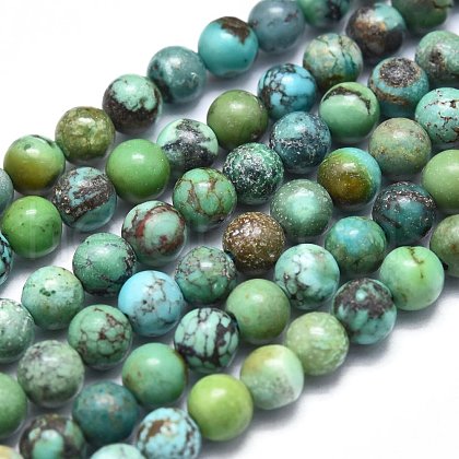 Natural HuBei Turquoise Beads Strands G-K305-40-B-1