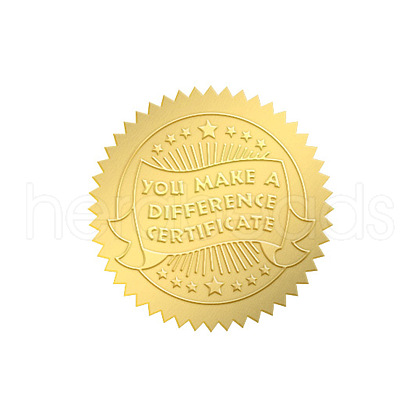CRASPIRE Self Adhesive Gold Foil Embossed Stickers DIY-CP0003-01B-1