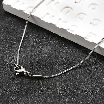 Tarnish Resistant 304 Stainless Steel Snake Chain Necklaces STAS-M174-019P-1