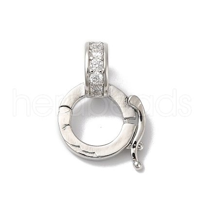 Rack Plating Brass Micro Pave Clear Cubic Zirconia Twister KK-A222-03B-P-1