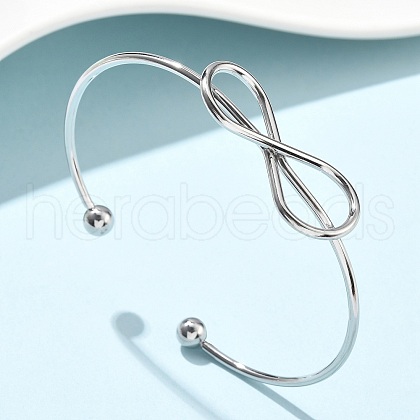 304 Stainless Steel Cuff Bangles BJEW-L682-032P-1