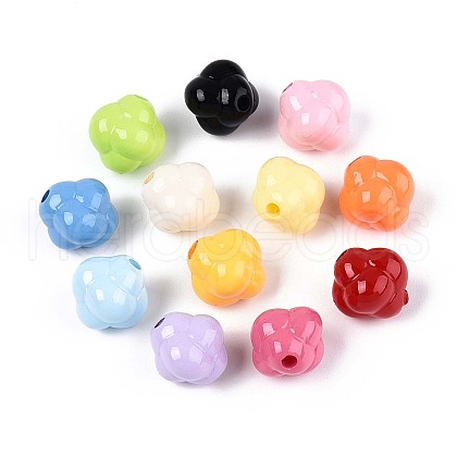 Baking Paint Opauqe Acrylic Beads OACR-N142-06-1