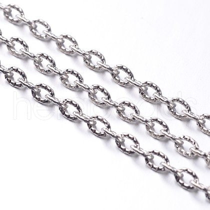 Nickel Free Iron Textured Cable Chains CHT104Y-N-1