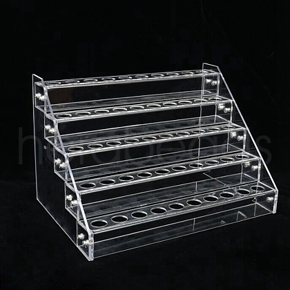 5-Tier 45-Hole Acrylic Lipstick Display Stands ODIS-WH0030-34-1