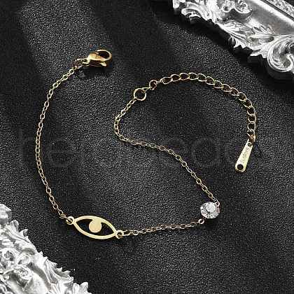 201 Stainless Steel Cable Chain Bracelets BJEW-H205-01B-G-1