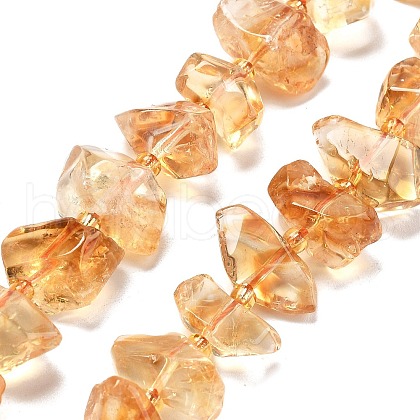 Natural Citrine Beads Strands G-C179-C02-01-1