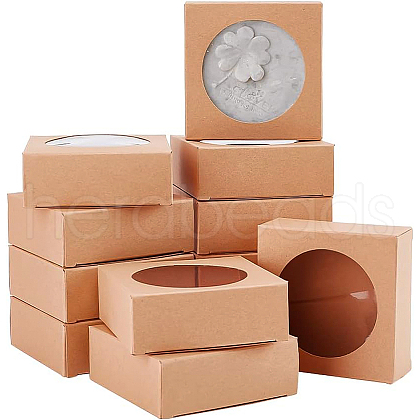 Foldable Kraft Paper Boxes CON-WH0068-63B-1