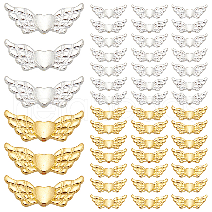 SOFPLATE 100Pcs 2 Colors Tibetan Style Alloy Angeltee Beads FIND-SP0002-13-1