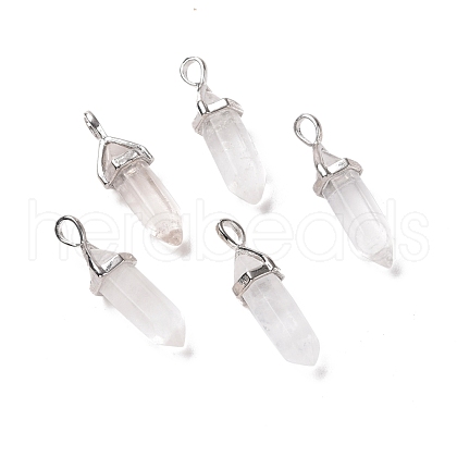 Natural Quartz Crystal Pendants G-K329-53P-1