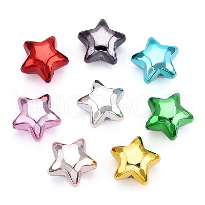 UV Plating Acrylic Beads X-PACR-C005-09-1