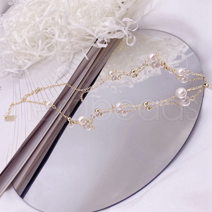 Mother's Day Jewellery Natural Freshwater Pearl Necklaces PW-WG78554-02-1