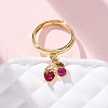 Brass Micro Pave Cubic Zirconia Open Cuff Rings for Women RJEW-U057-12B-G-2