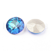 Pointed Back & Back Plated Glass Rhinestone Cabochons RGLA-J012-8mm-001BB-2