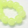 Baking Painted Imitation Jade Glass Round Bead Strands DGLA-Q021-8mm-21-2