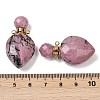 Faceted Natural Rhodonite Pendants G-A225-02G-6