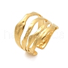 304 Stainless Steel Multilayer Open Cuff Rings for Women RJEW-Z077-01G-05-4