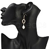 Brass Micro Pave Clear Cubic Zirconia Dangle Earrings EJEW-JE06460-2