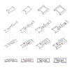 SUPERFINDINGS 20Pcs 4 Styles Eco-Friendly Brass Watch Band Clasps KK-FH0007-26-1