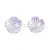 5-Petal Electroplate Acrylic Bead Caps PACR-T014-05-4