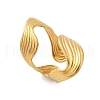 Irregular 304 Stainless Steel Open Cuff Rings RJEW-M070-01G-2