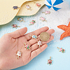 Craftdady 32Pcs 8 Colors Zinc Alloy Enamel Pendants FIND-CD0001-39-7