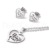 Mother's Day 304 Stainless Steel Jewelry Sets X-SJEW-D094-32P-3