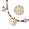 Natural Spiral Shell Pendant Necklaces NJEW-JN05179-3