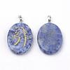 Natural Blue Spot Jasper Pendants G-R443-03C-2