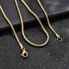 304 Stainless Steel Snake Chain Necklaces X-STAS-M174-005G-2.4-4