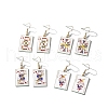 Alloy Enamel Playing Card Dangle Earrings EJEW-JE06401-2