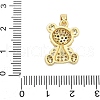 Brass Micro Pave Clear Cubic Zirconia Pendants KK-L234-01G-3