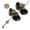 Iron Bell & Alloy Key Charm Hanging Ornaments HJEW-JM03429-01-3