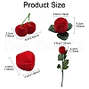 1Pc Valentine's Day Cherry Shaped Velvet Ring Gift Boxes VBOX-YW0001-01-3