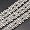 Frosted Synthetic Quartz Round Bead Strands PIEG-J002-07-6mm-1