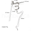 Snake Alloy Rhinestone Hair Cuff Pin PW-WG87173-01-5