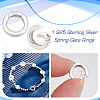 MAYJOYDIY US 2Pcs 2 Styles 925 Sterling Silver Spring Gate Rings STER-MA0001-02-5