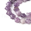 Natural Lepidolite/Purple Mica Stone Star Beads Strands G-Z080-A02-4