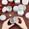   12Pcs 3 Style Aluminium Shallow Round Candle Tins AJEW-PH0004-83-3