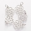 304 Stainless Steel Pendants STAS-Q201-T454S-1