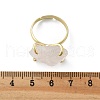 Natural Quartz Crystal Finger Rings RJEW-B122-01G-04-5