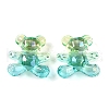 Gradient Color Transparrent Acrylic Eoropean Beads OACR-P024-01-03-1