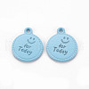 Spray Painted Alloy Pendants PALLOY-Q433-030A-RS-1
