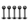 304 Stainless Steel Round Internally Threaded Labrets for Women Men WG9B6EB-15-1