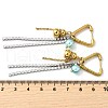304 Stainless Steel Micro Pave Clear Cubic Zirconia Plastic Pearl Hoop Earrings EJEW-D308-05PG-3